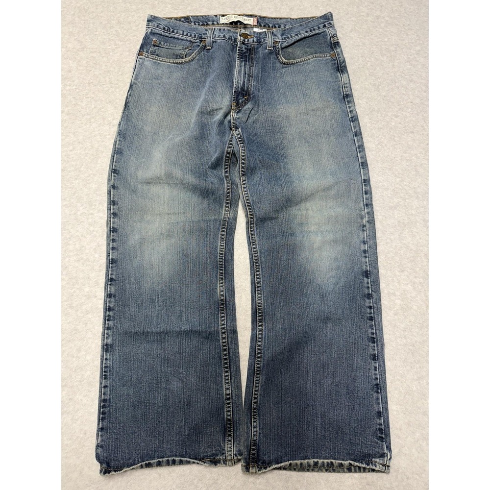 Levis 567 Loose Boot Cut Jeans Mens 34x30 Blue Relaxed Bootcut Denim Baggy Y2K